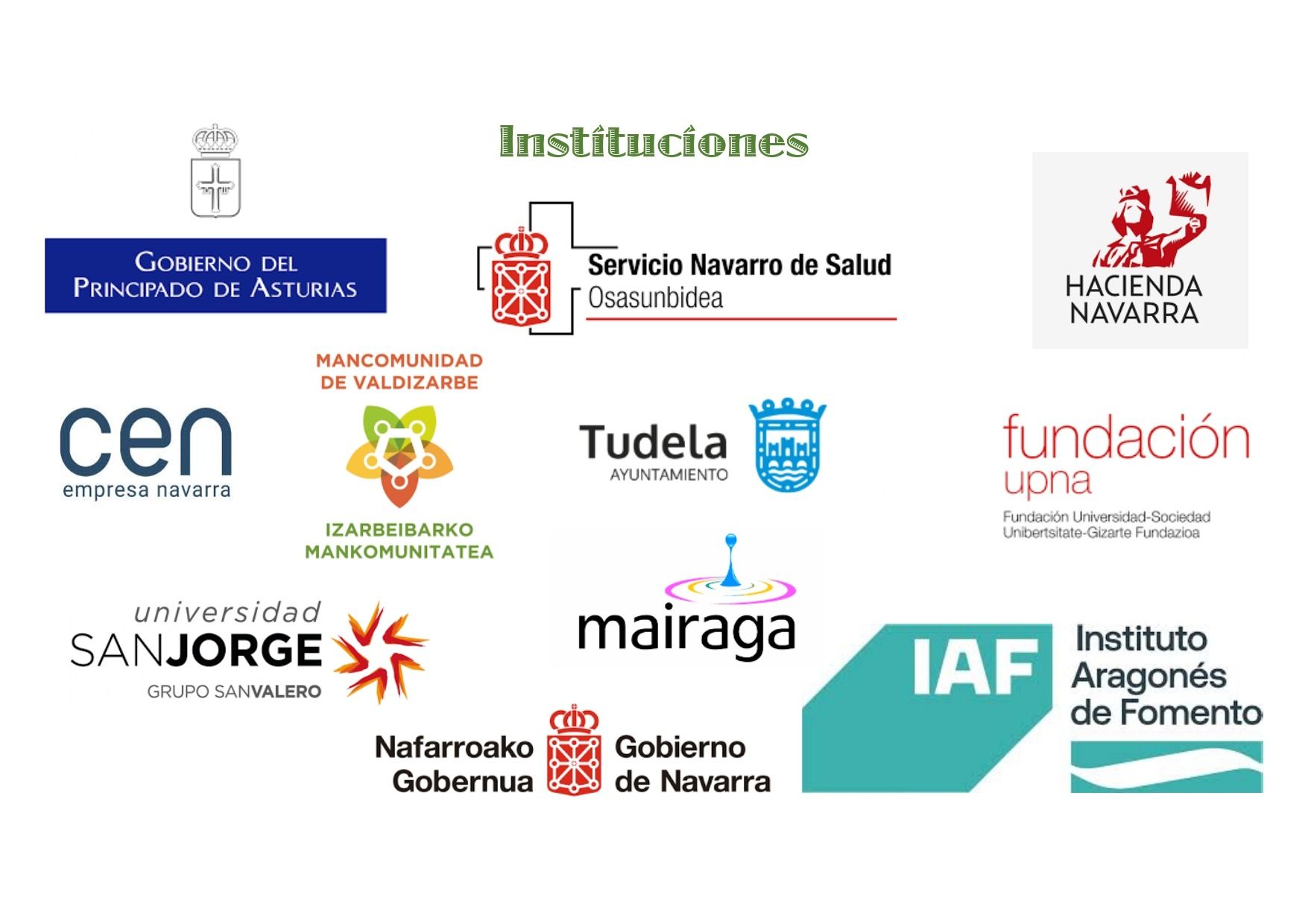 Un collage de logotipos de diferentes organizaciones en español.